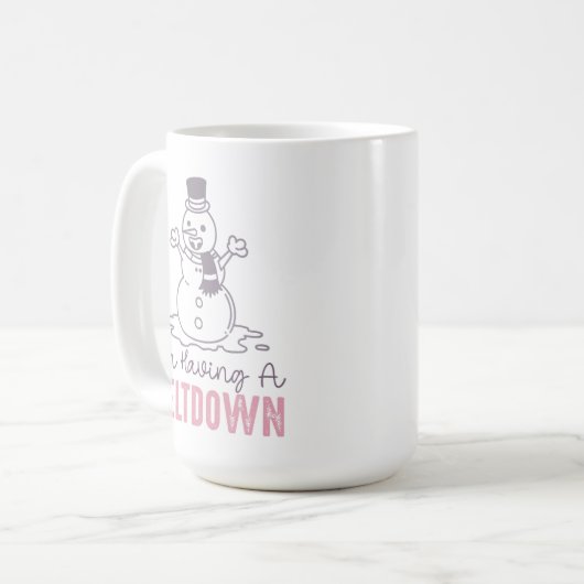 Mug J'ai une fonte - Drôle Snowman Design (Devant gauche)