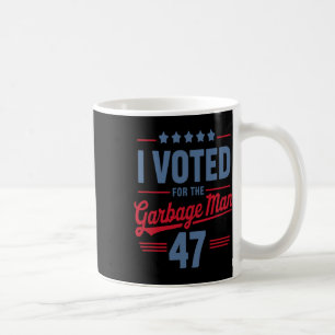 Mug J'ai voté pour l'éboueur 47 poubelles drôles pour 