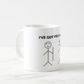 Mug J'ai votre dos - chiffre de bâton (Devant gauche)