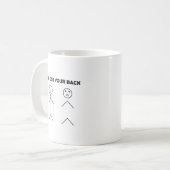 Mug J'ai votre dos - chiffre de bâton (Devant gauche)