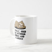 Mug J'ai vraiment besoin d'une journée entre dimanche  (Devant gauche)