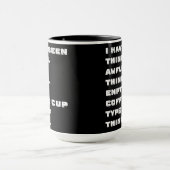 Mug J'ai vu des choses horribles sur le noir (Centre)