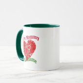 Mug J'ai vu maman Kiss Père Noël drôle Noël (Devant gauche)