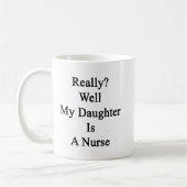 Mug Jaillissent vraiment ma fille est une infirmière (Gauche)