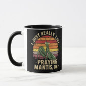 Mug J'Aimais Vraiment Prier Mantis Ok Insect Retro (Gauche)