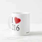 Mug J'aime 216 Cleveland (Devant gauche)