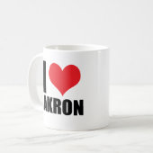 Mug J'aime Akron (Devant gauche)