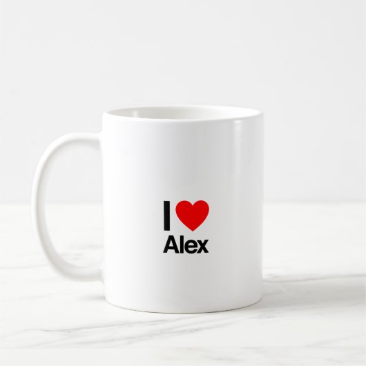 Mug j'aime alex (Gauche)