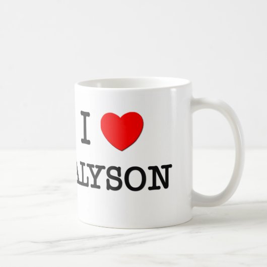 Mug J'aime Alyson (Droite)