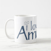 Mug J'aime Americus avec des coeurs (Gauche)
