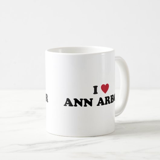 Mug J'aime Ann Arbor Michigan (Devant droit)
