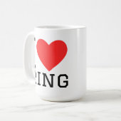 Mug J'aime anneau (Devant gauche)