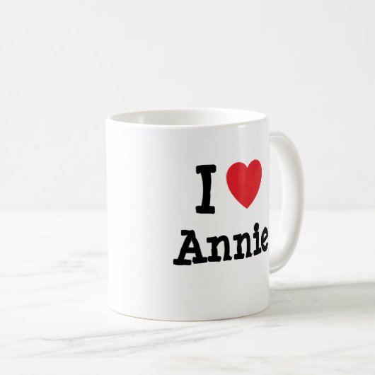 Mug J'aime Annie coeur T-Shirt (Devant droit)