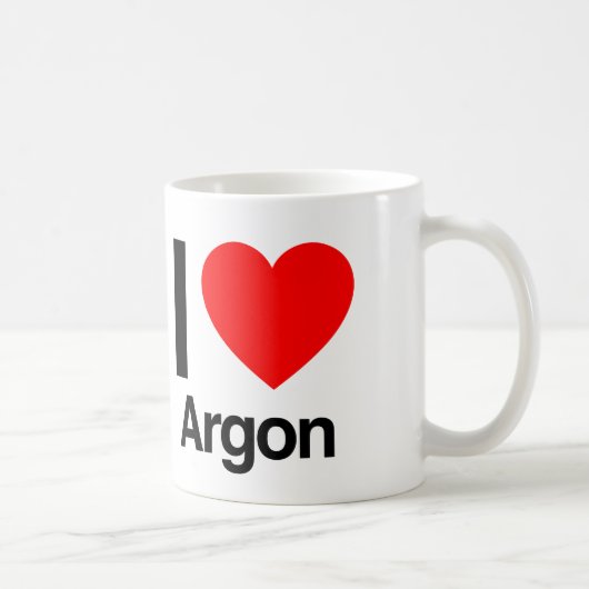 Mug j'aime argon (Droite)
