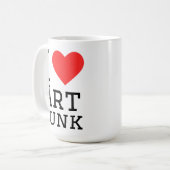 Mug J'aime art punk carré sticker (Devant gauche)
