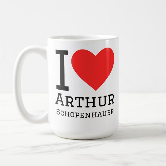 Mug J'aime Arthur Schopenhauer (Gauche)