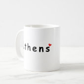 Mug J'aime Athènes Grèce (Devant gauche)