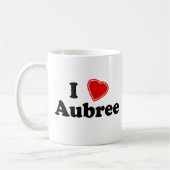 Mug J'aime Aubree (Gauche)
