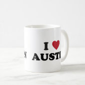 Mug J'aime Austin (Devant droit)