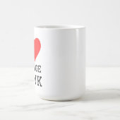 Mug J'aime autocollant carré punk garage (Centre)