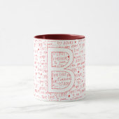 Mug J'aime B Vous — Initiale personnalisée “B” romanti (Centre)