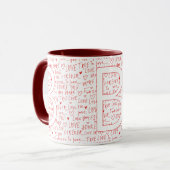 Mug J'aime B Vous — Initiale personnalisée “B” romanti (Devant gauche)