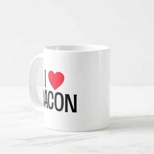 Mug J'Aime Bacon. (Devant gauche)