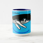 Mug J'aime BALEINES à bosse - Faune - Océan - Bleu (Centre)