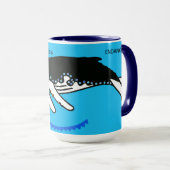Mug J'aime BALEINES à bosse - Faune - Océan - Bleu (Devant droit)