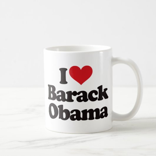 Mug J'aime Barack Obama (Droite)