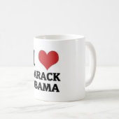 Mug J'aime Barack Obama (Devant droit)