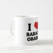 Mug J'aime Barack Obama (Devant gauche)