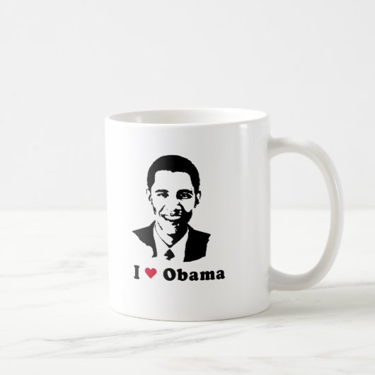 Mug J'aime Barack Obama (Droite)