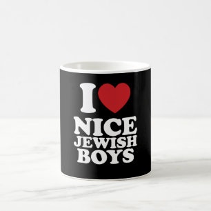 Mug J'Aime Belle Juive Garçons Je Coeur Super Rétro