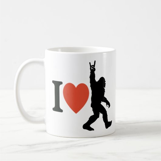 Mug J'aime Bigfoot Rock On (Gauche)