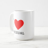 Mug J'aime bisexuel (Devant gauche)