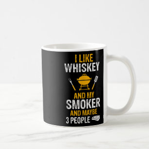 Mug J'Aime Bourbon Mon Fumeur 3 Personnes Drôle Bbq Ba