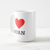 Mug J'aime Bryan (Devant gauche)