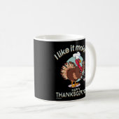 Mug J'AIME ÇA MOIST BON THANKSGIVING drôle dinde (Devant droit)