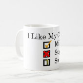 Mug J'Aime... Café au lait et 1 édulcorant café M (Devant gauche)