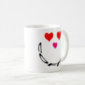 Mug J'Aime Café Smiley Visage (Devant droit)