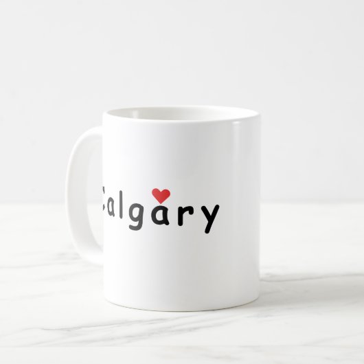 Mug J'aime Calgary (Devant gauche)