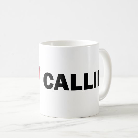 Mug J'aime Callie (Devant droit)