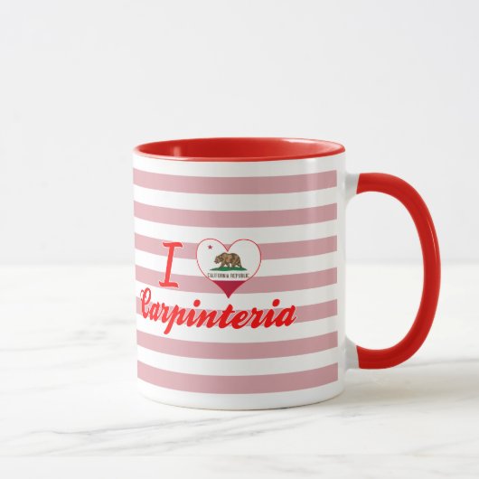Mug J'aime Carpinteria, la Californie (Droite)