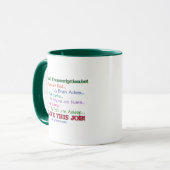 Mug J'aime ce travail ! (Devant gauche)