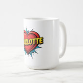 Mug J'aime Charlotte (Devant droit)
