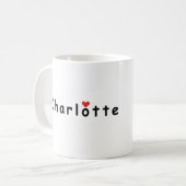 Mug J'aime Charlotte (Devant gauche)