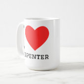 Mug J'aime charpentier (Devant gauche)