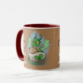 Mug J'AIME chaud Coco Baby Dragon Noël (Devant gauche)
