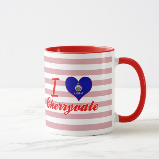 Mug J'aime Cherryvale, le Kansas (Droite)